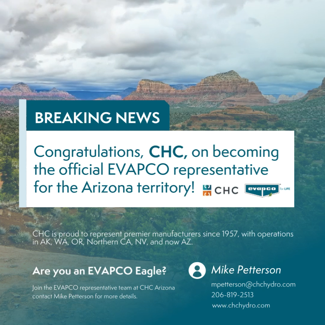 EVAPCO Names New Sales Representative, CHC Arizona EVAPCO